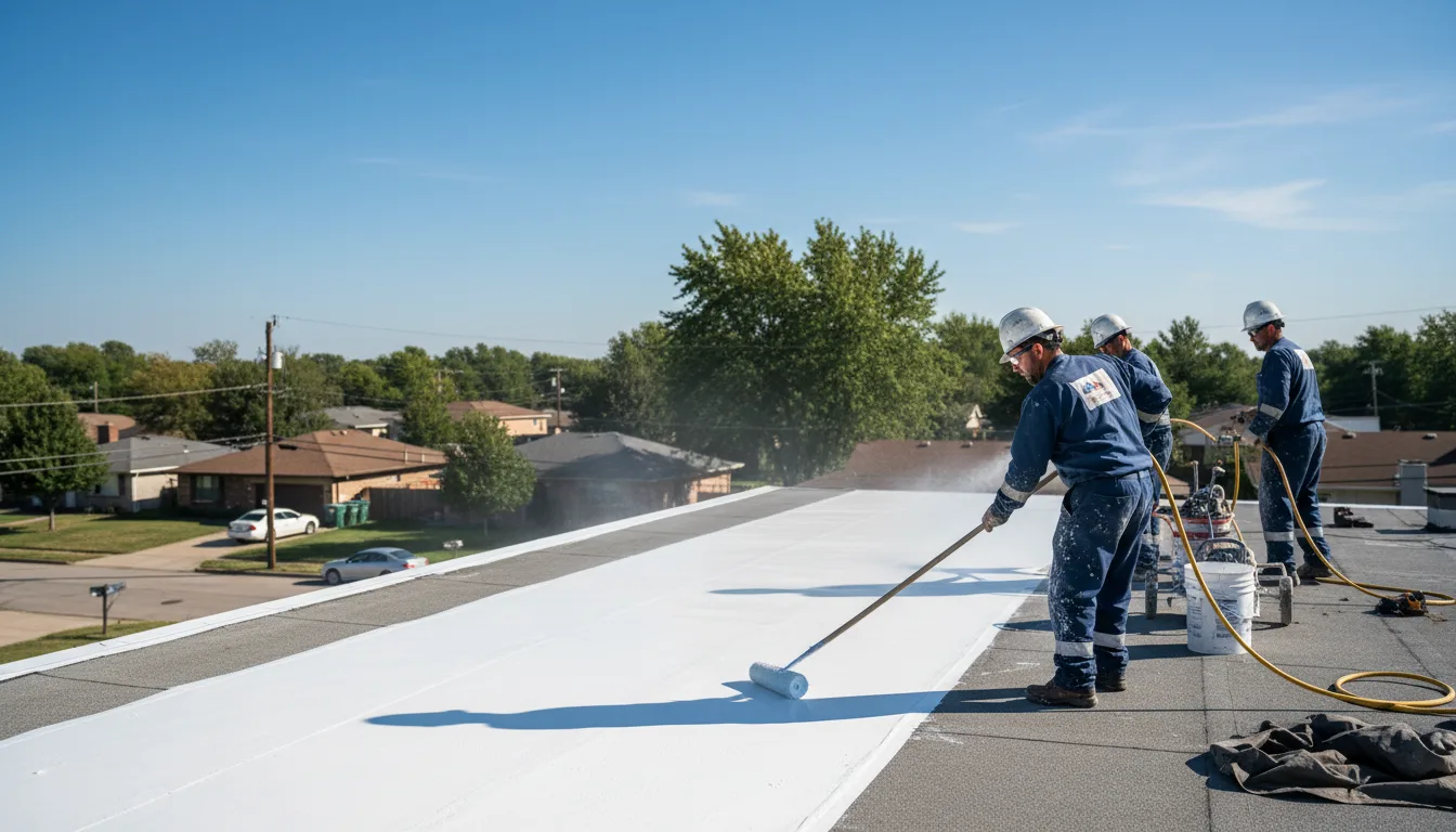 Commercial roof coating in Thorndike, MA near me